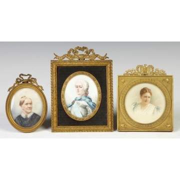 Three Miniatures on Ivory 