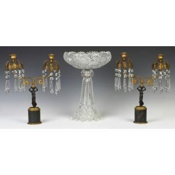 Candelabras & Cut Glass Compote