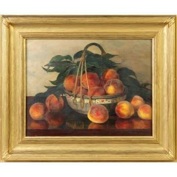 J. Watson, Still life of peaches