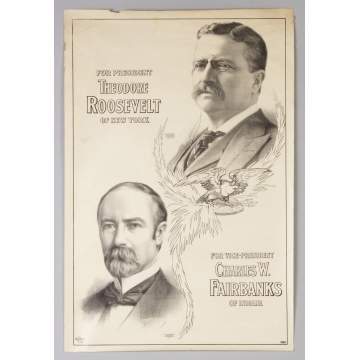 Vintage Presidential Poster of Roosevelt & Fairbanks