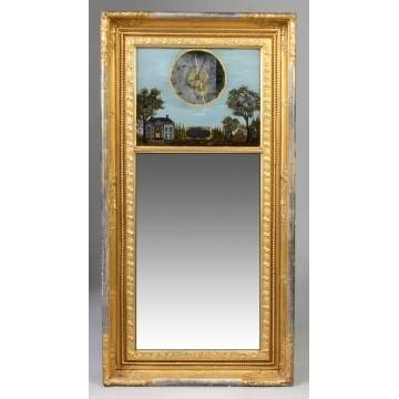Ives Gilt Front Mirror Clock
