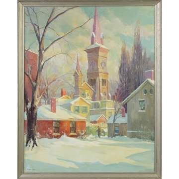 Clifford Ulp (New York, 1885-1957) "After the Snowstorm"