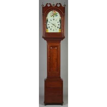 New England Country Cherry Tall Case Clock