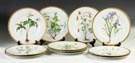 Set of Eleven Bavarian Hand Painted Porcelain Plates w/Flowers
