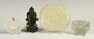 Chinese Carved Jade Pendant, Immortal & Plaques