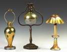 Tiffany Lamp Bases & Candlestick Lamp