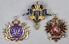 Three Russian Gold & Enamel Medals 