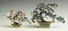 Two Chinese Hardstone Potted Trees