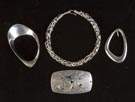 Four Pieces Ronald Hayes Pearson (American)  Sterling Silver Jewelry