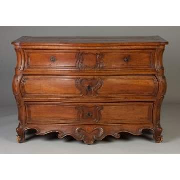 French Bombay Form Carved Chest of Drawers