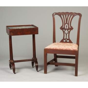 American Chippendale Carved Mahogany Side Chair