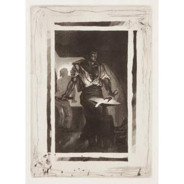 Eugene Delacroix (French, 1798-1863) "Le Forgeron"