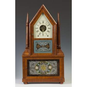 Fine Birge & Fuller, Retail by William Beals, CT, Double Candlestick Fusee Shelf Clock