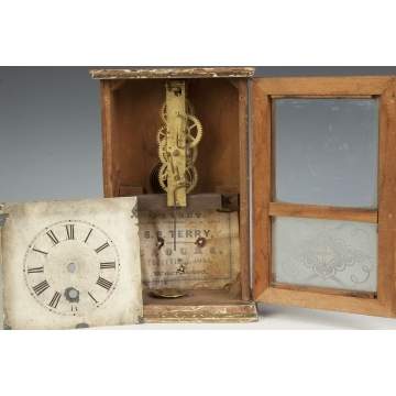 S. B. Terry Snake Skin Box Clock