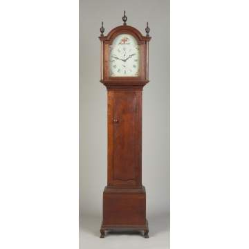 New England Cherry Country Chippendale Clock