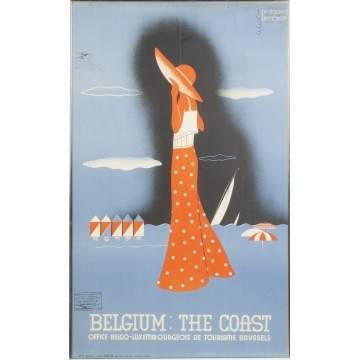 Belgium the Coast Vintage Travel Poster