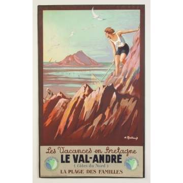 Le Val-Andre Vintage Travel Poster