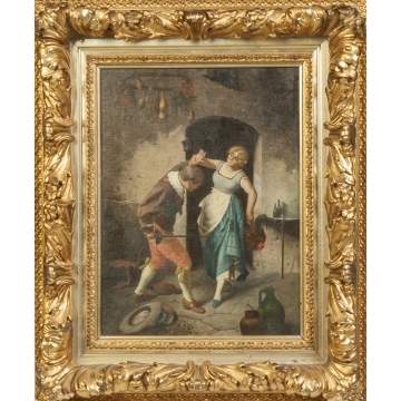 19th cent. Painting of a Dancing Couple 