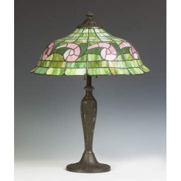 Williamson Arts & Crafts Design Leaded Glass Table Lamp