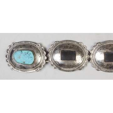 Navajo Silver & Turquoise Concho Belt