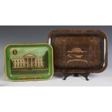 Two Vintage Presidential Trays