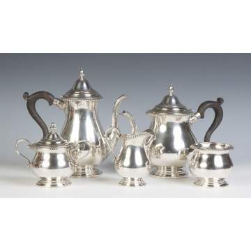 Graff, Washbourne & Dunn Sterling Silver 5-Piece Tea & Coffee Set 