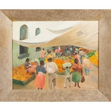 Sarah Kitchen (American, 20th cent.) "Mexico Market"