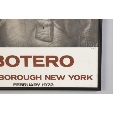 Fernando Botero  (Columbian, B. 1932) Malborough New York Poster 