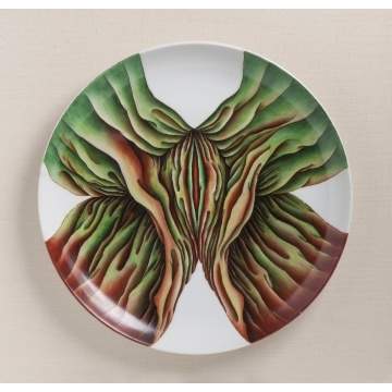 Judy Chicago Plate (American, B. 1939) "Untitled, Study for the Dinner Party"