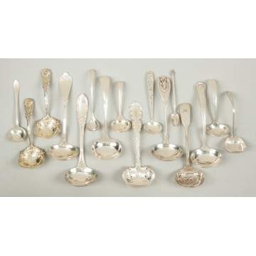 Group of 16 Various Sterling Silver Ladles