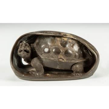 Chinese Carved Soapstone Turtle