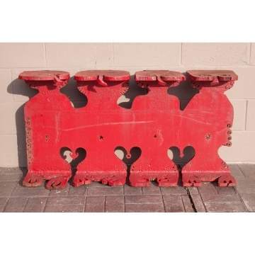 Albert Leon Wilson (Rochester, NY, 1920-1999) Pair of Cast Iron Stylized Owl Benches