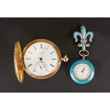 Two Enameled Watches