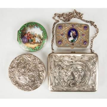 Silver & Enameled Boxes & Compacts