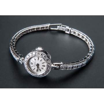 Girard Perregaux Ladies 14K White Gold & Diamond Watch