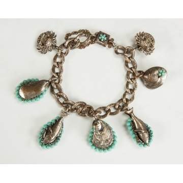 Vintage Silver & Turquoise Bracelet 