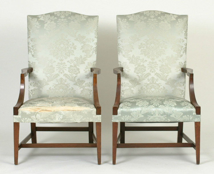Lot - A Federal mahogany lolling chair, Massachusetts, late 18th