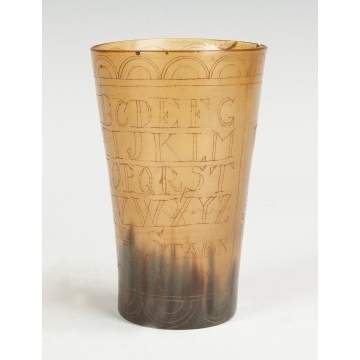 Engraved Horn Cup