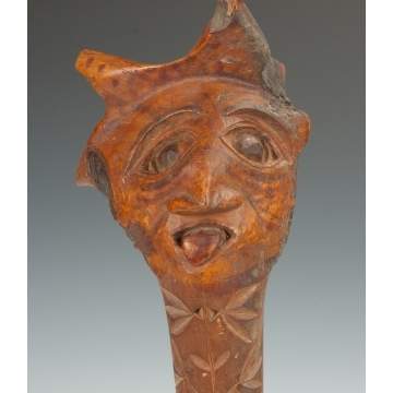 Penobscot Carved Burl-Headed Club