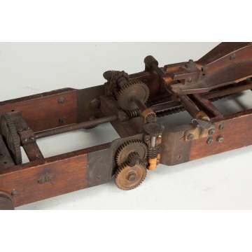 Walnut & Brass Patent Model, Construction Equipment
