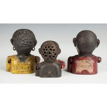 Dinah & Two Jolly Black Boy Mechanical Banks