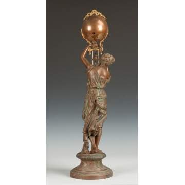 Ansonia Swinger Clock with Victorian Lady