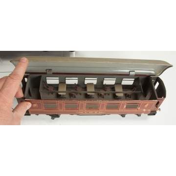 Two Bing Train Cars & One Unmarked German Car