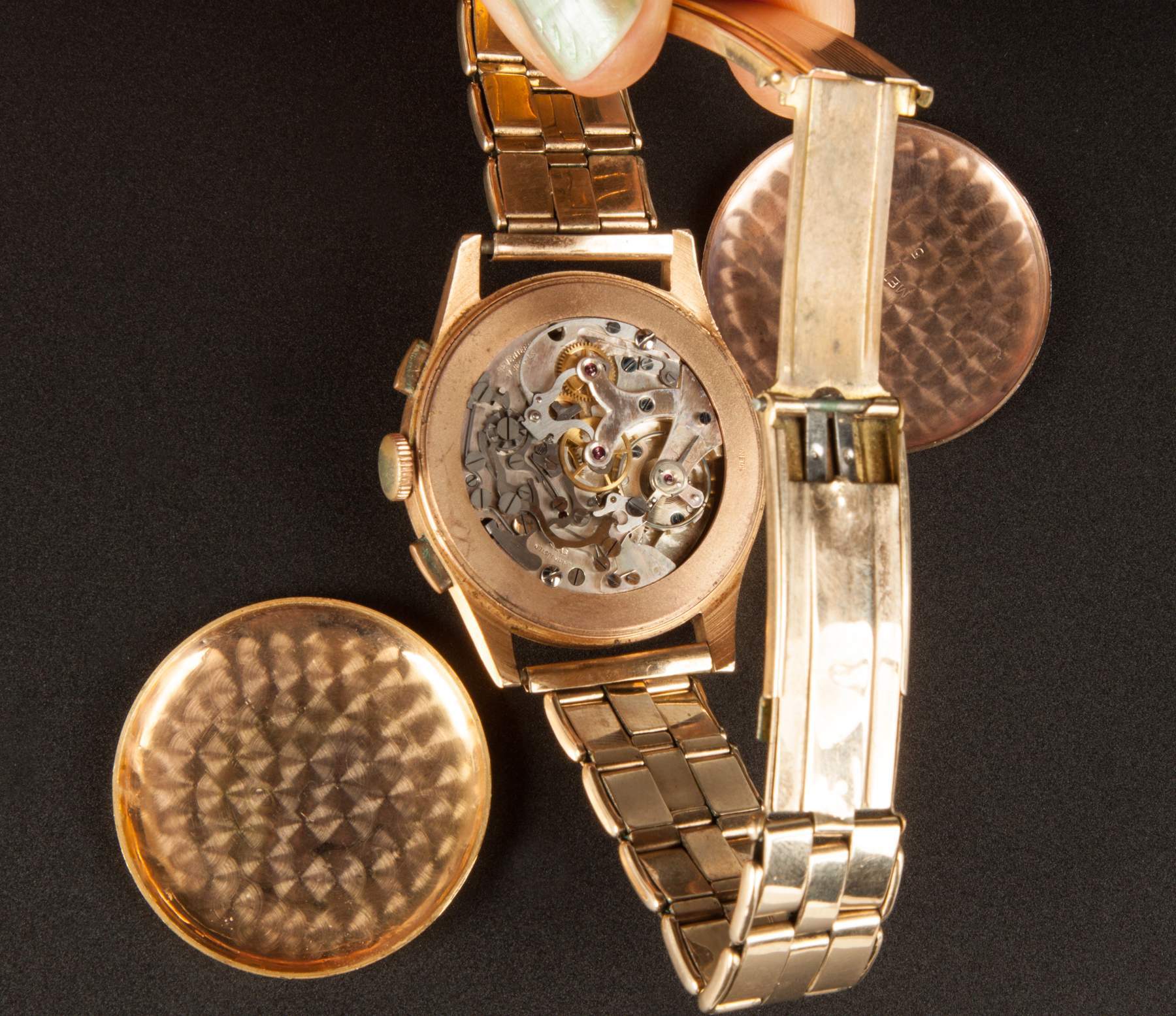 chronograph swiss vintage gold