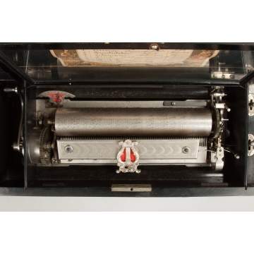 Inlaid Rosewood Swiss Music Box