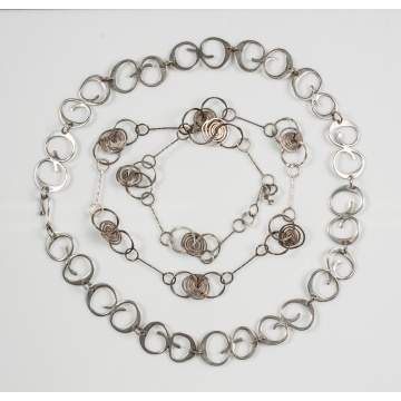 2 Vintage Silver Necklaces