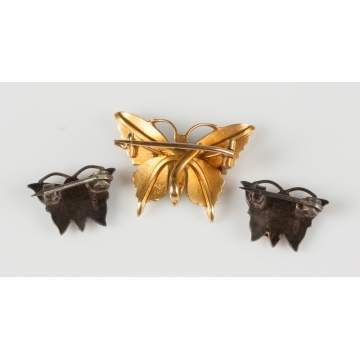 Vintage Butterfly Pins & Earrings