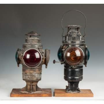 Two Railroad Lamps
