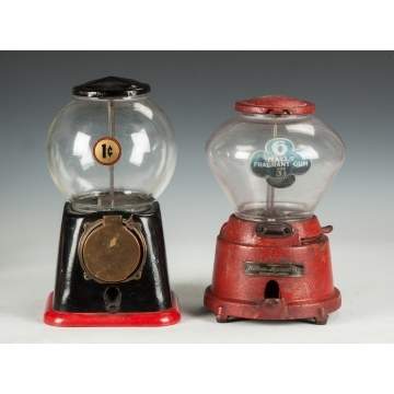 Two Vintage Gumball Machines 