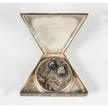 Tempor Watch Co. Brevet #25265 Masonic Silver Pocket Watch